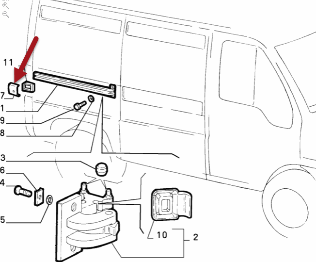 Stop F/Skydedør Ducato FIAT DUCATO Bus (230) 2.5 D Combinato 8140.67