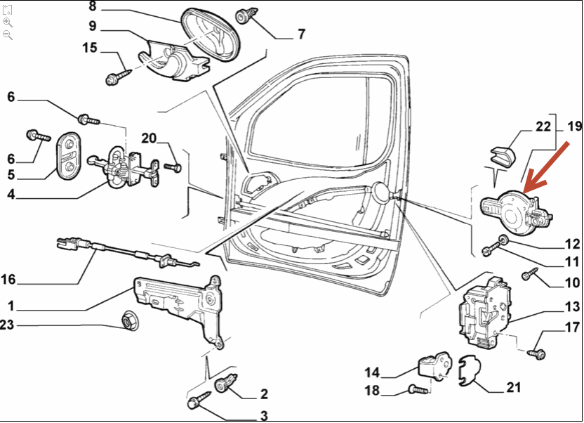 Dørhåndtag Doblo FIAT DOBLO Kassevogn / MPV (223) 1.2 (223ZXA1A) 223 A5.000