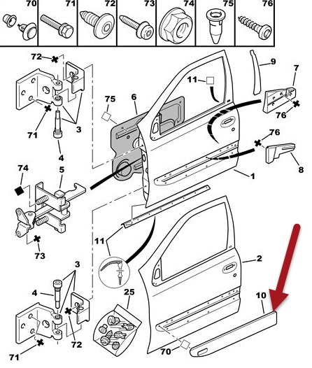 Pynteliste XSA 3d. f.dør 9/00- CITROËN XSARA (N1) 2.0 HDi 109 RHZ (DW10ATED)