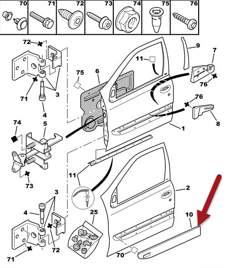 Pynteliste XSA 3d. f.dør 9/00- CITROËN XSARA (N1) 2.0 HDi 109 RHZ (DW10ATED)