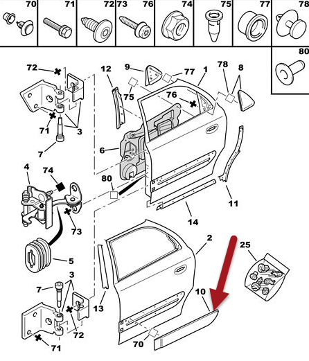 Pynteliste XSA 5d/BK b.d.9/00- CITROËN XSARA Break (N2) 1.4 HDi 8HX (DV4TD)