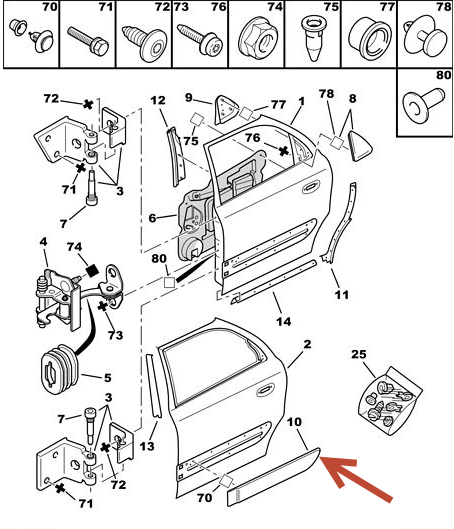 Pynteliste XSA 5d/BK b.d.9/00- CITROËN XSARA Break (N2) 1.4 HDi 8HX (DV4TD)