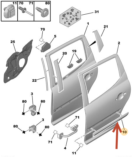 Pynteliste PEUGEOT 207 SW (WK) 1.6 16V RC 5FY (EP6DTS)