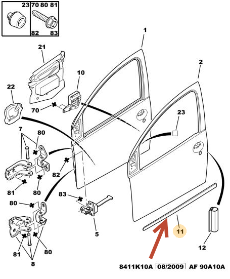 Pynteliste CITROËN C1 (PM, PN) 1.4 HDi 8HT (DV4TD)