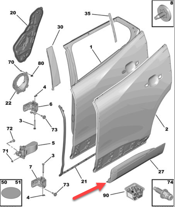 Pynteliste PEUGEOT 2008 II (UD, US, UY, UK) 1.2 THP / PureTech 155 (USHNNS, URHNNS, UXHNJP, URHNJP,... HNR (EB2ADTXM)