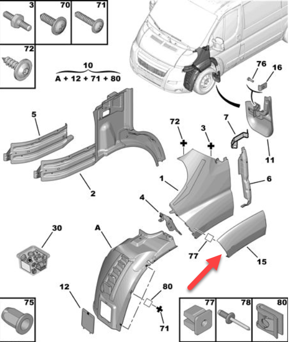 Pynteliste PEUGEOT BOXER Bus 2.2 HDi 130 4HH (P22DTE)